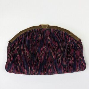 Vintage MCM HL USA Harry Levine Blue & Purple Clutch Handbag Purse